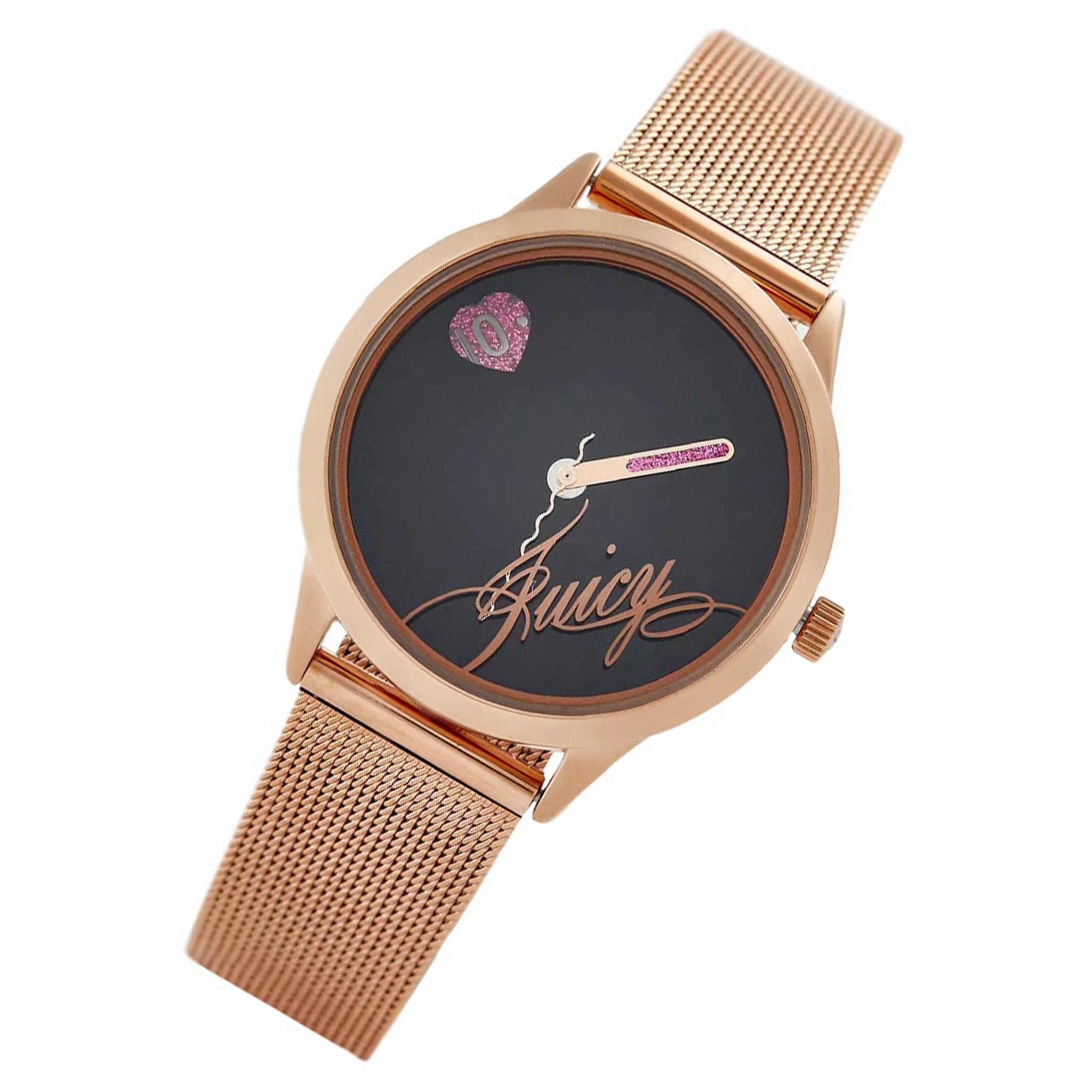 Juicy Couture Rose Gold Mesh with Interchangeable Strap Set Ladies Watch - JC1242RIST