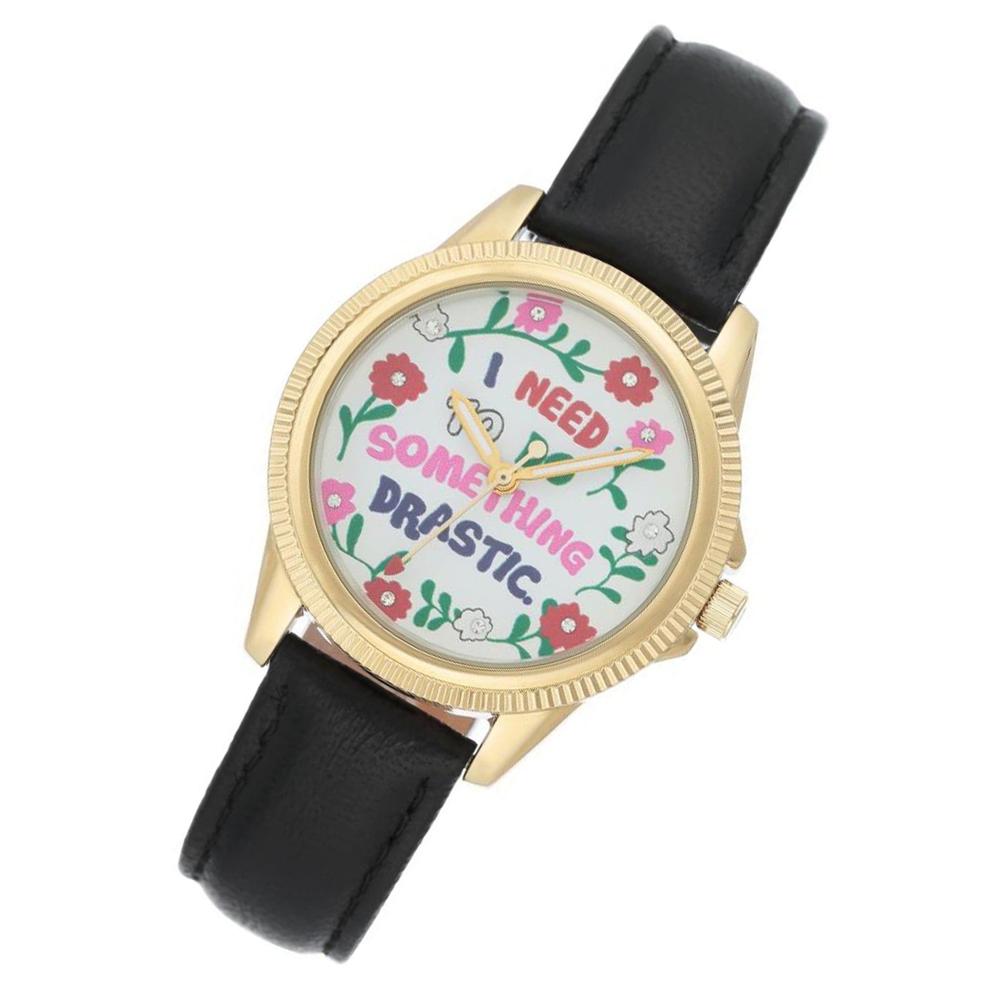 Juicy Couture White Dial with Floral Pattern Women's Watch - JC1258GPBK