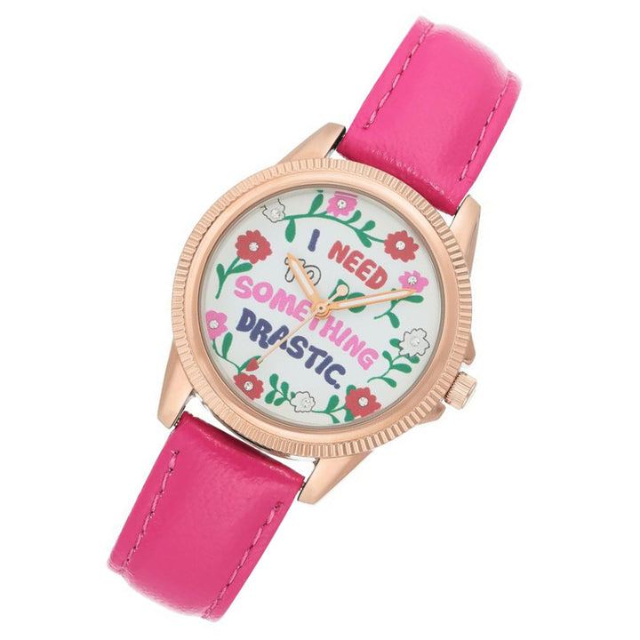 Juicy Couture White Dial with Floral Pattern Ladies Watch - JC1258RGHP