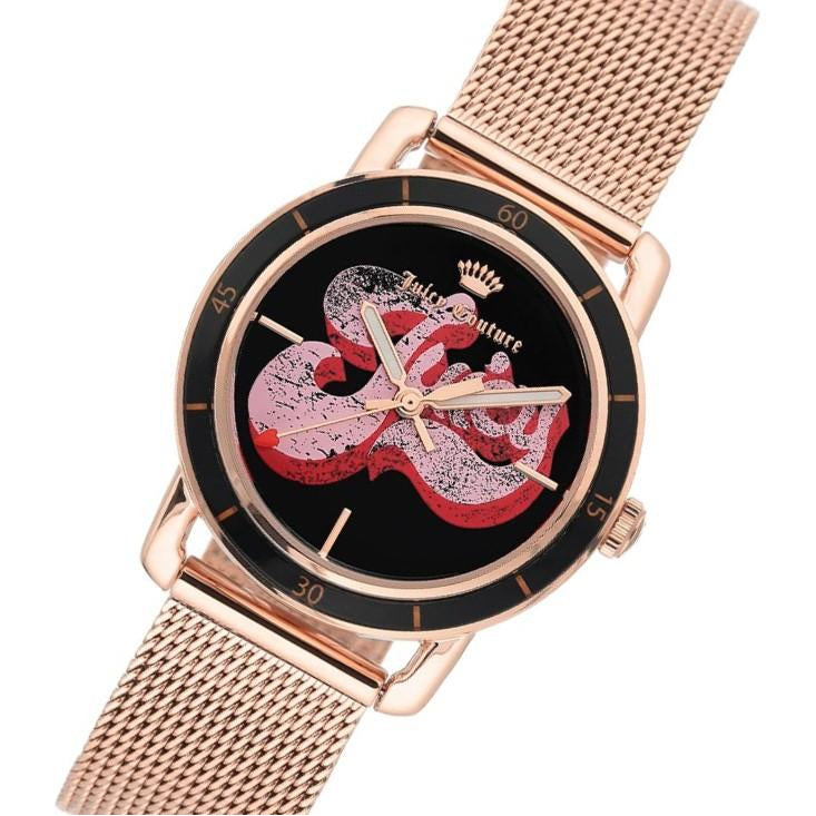 Juicy Couture Rose Gold Mesh with Interchangeable Strap Women's Watch - JC1270INST