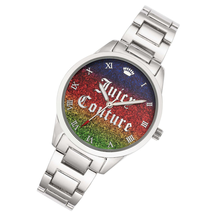 Juicy Couture Silver Band Rainbow Dial Women's Watch - JC1277RBSV