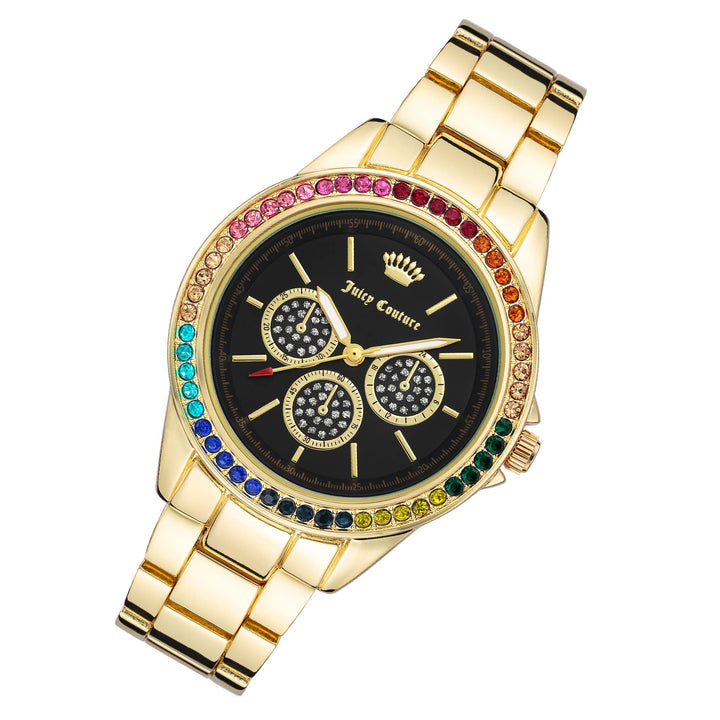 Juicy Couture Gold Band Black Dial Women's Watch - JC1284BKGB