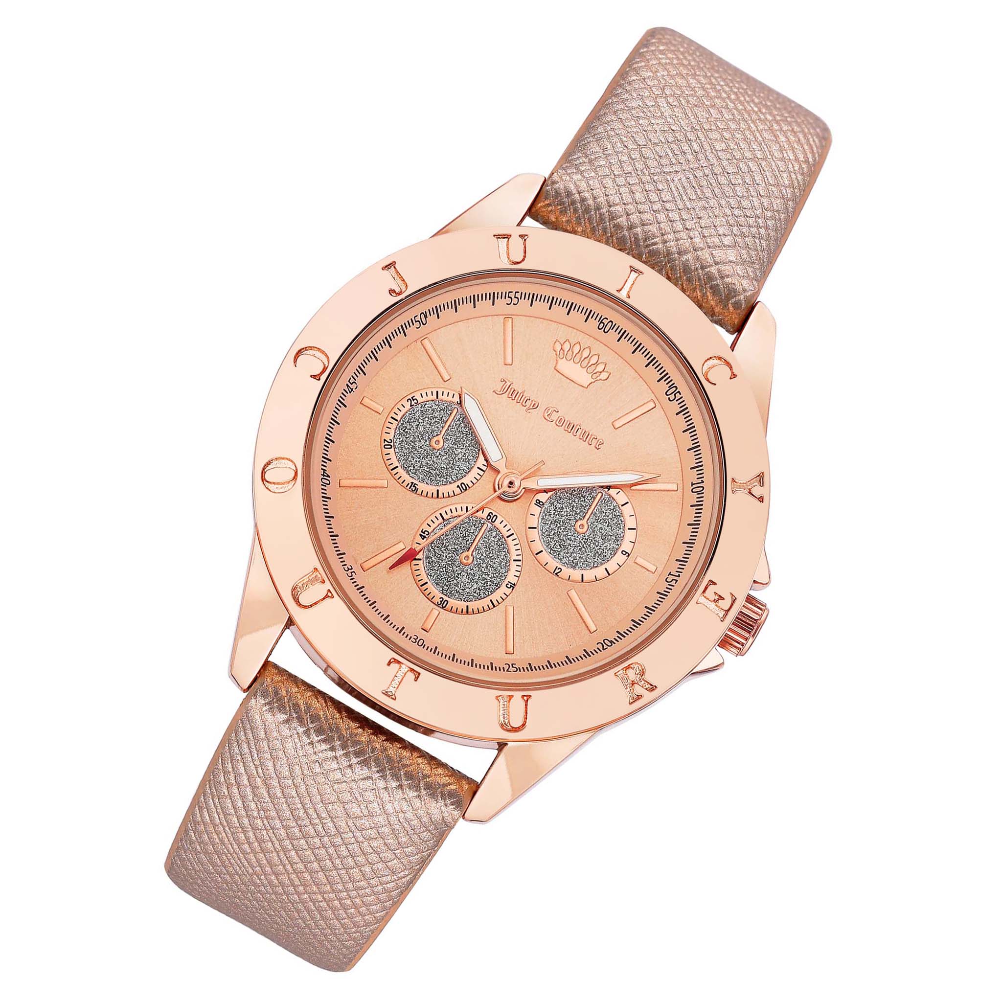 Juicy Couture Leather Light Rose Gold Dial Women's Watch - JC1294RGRG