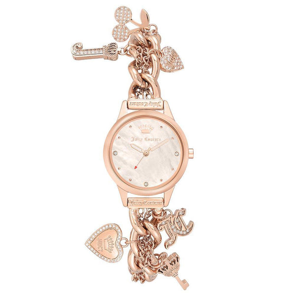 Juicy Couture Rose Gold Chain Bracelet with Crystal Charms  display picture 1