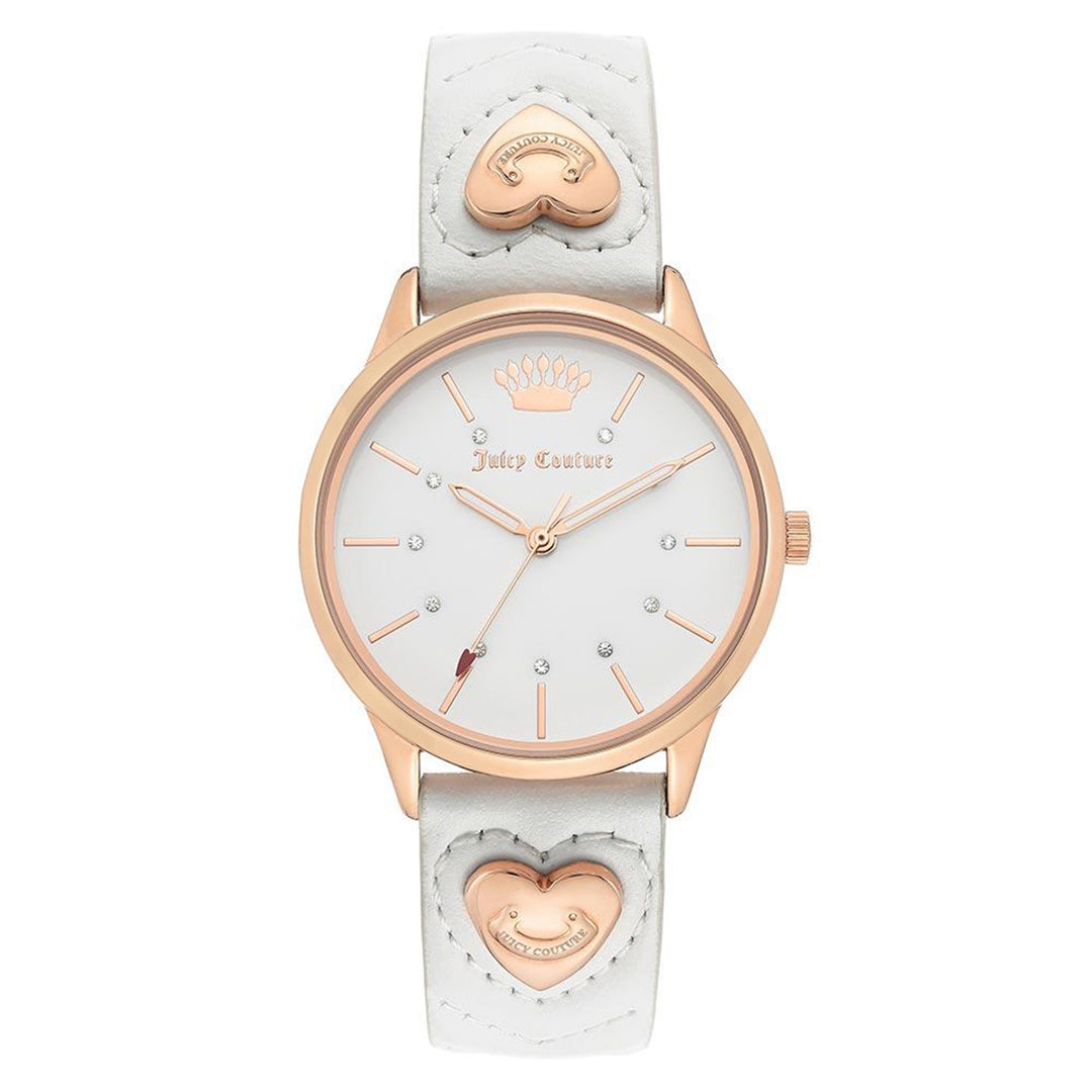 Juicy Couture White Leather Women's Watch - JC1306RGWT