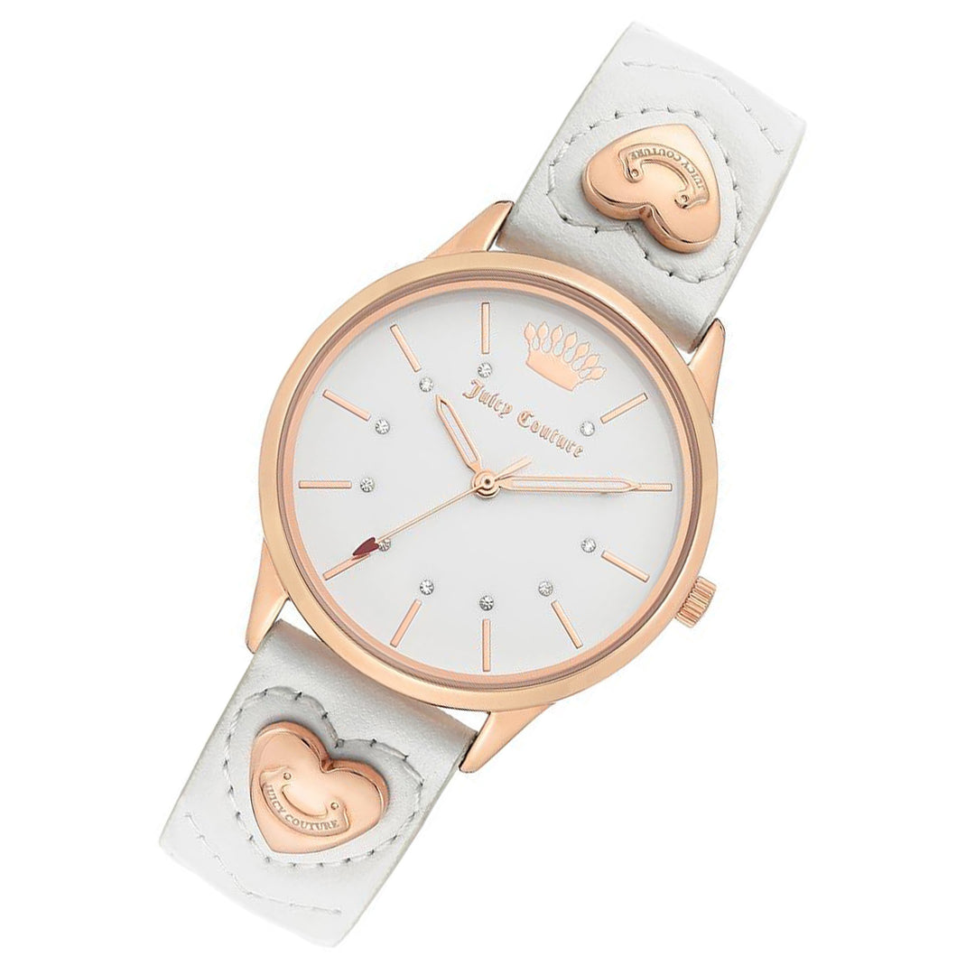 Juicy Couture White Leather Women's Watch - JC1306RGWT