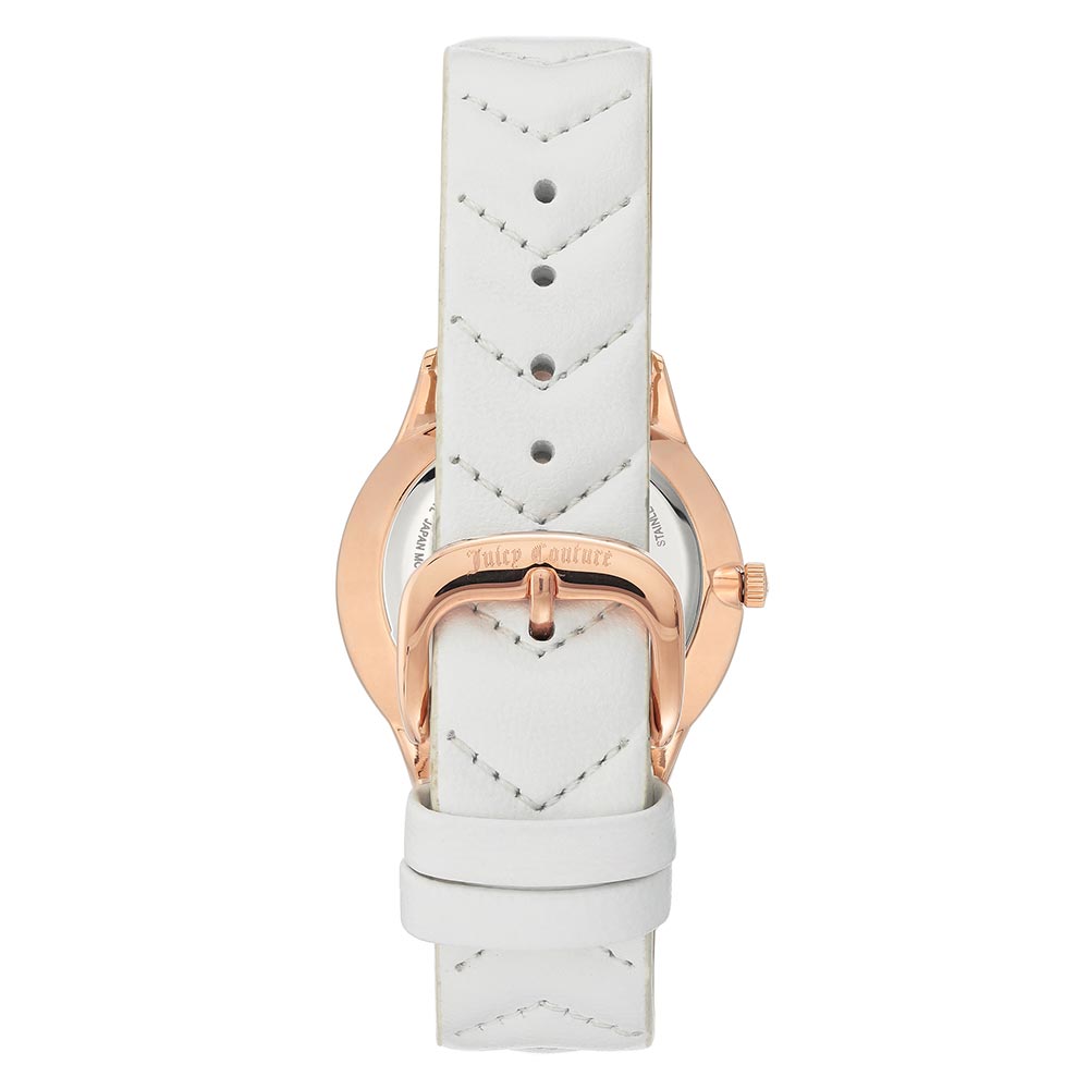 Juicy Couture White Leather Women's Watch - JC1306RGWT