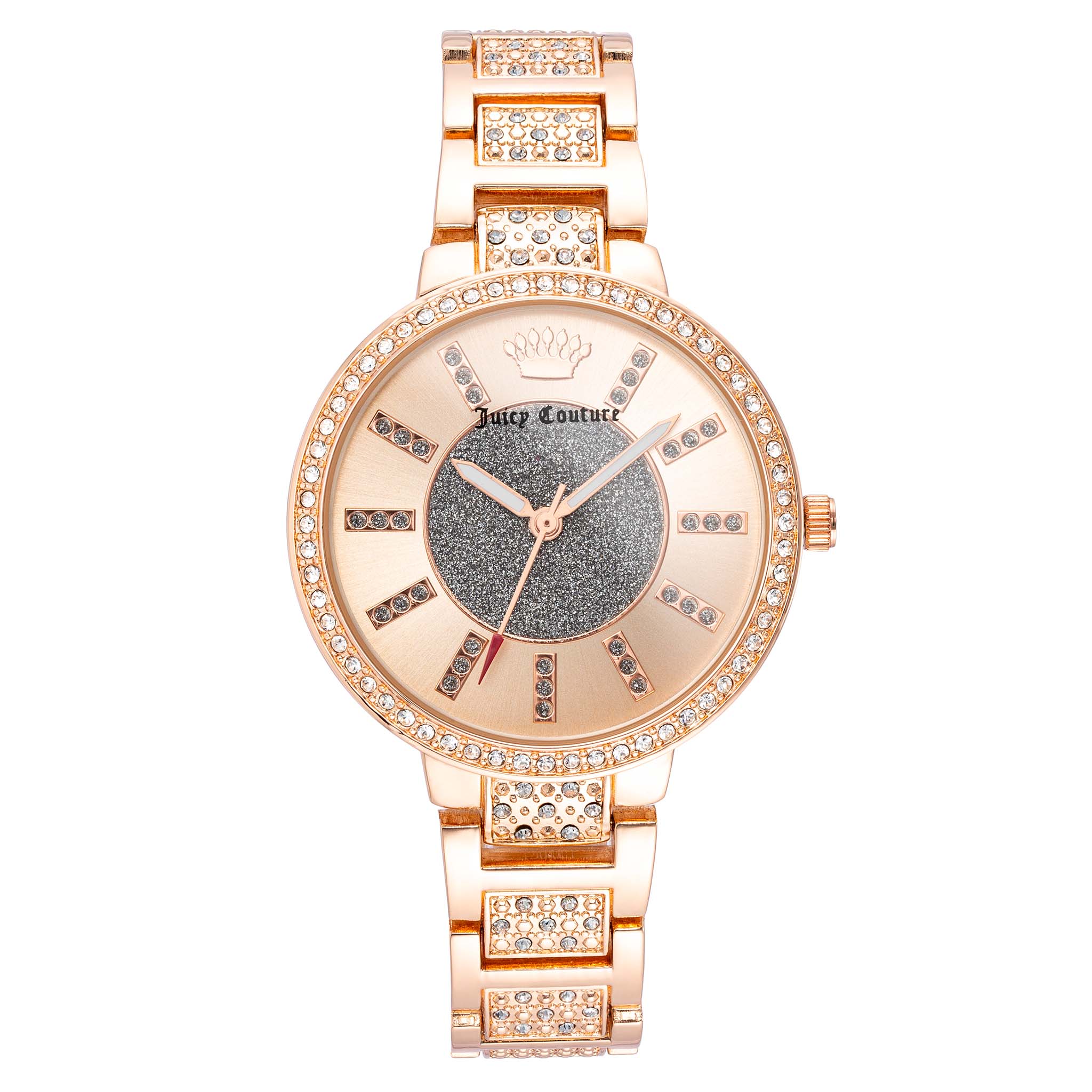 Juicy Couture Rose Gold Mixed Metal Rose Dial Women's Watch - JC1312RGRG