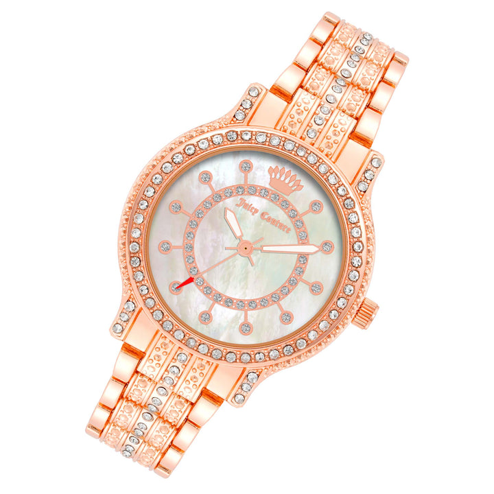 Juicy Couture Rose Gold Band White Dial Women's Watch - JC1316WTRG