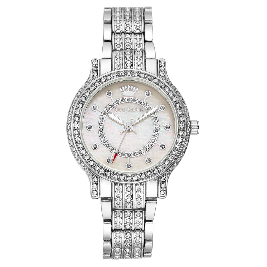 Juicy Couture Silvertone Mixed Metal White Dial Women's Watch - JC1317WTSV