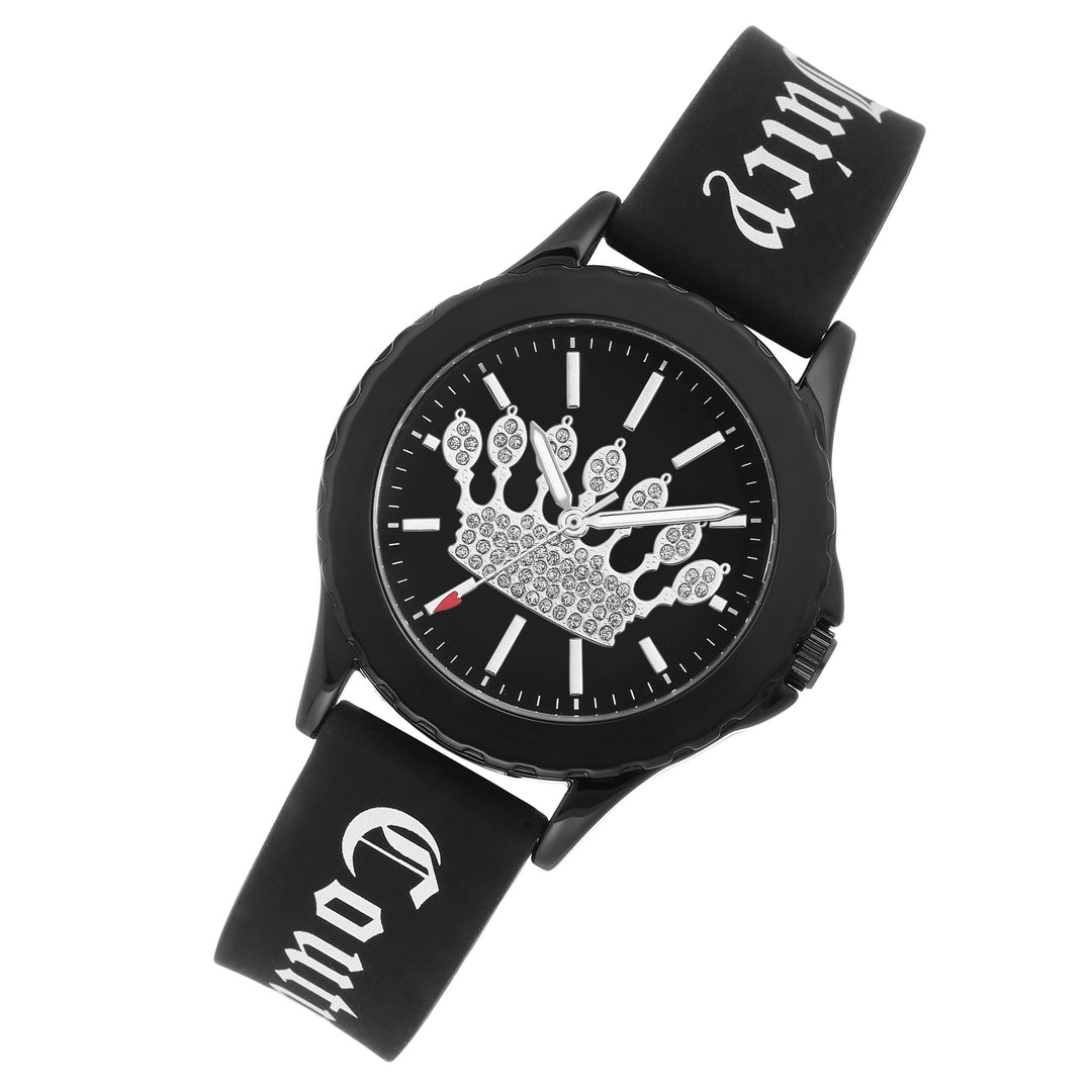 Juicy Couture Silicone Black Dial Women's Watch - JC1325BKBK