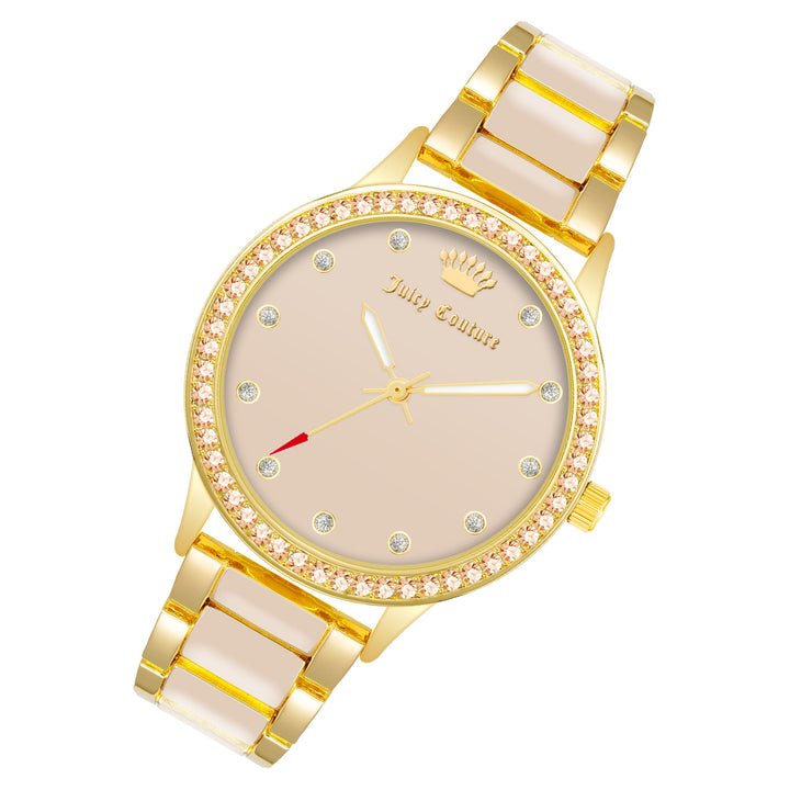 Juicy Couture Two-Tone Band Blush Dial Women's Watch - JC1348GPBH