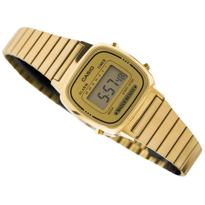 Casio Retro Gold Steel Ladies Watch - LA670WGA-9