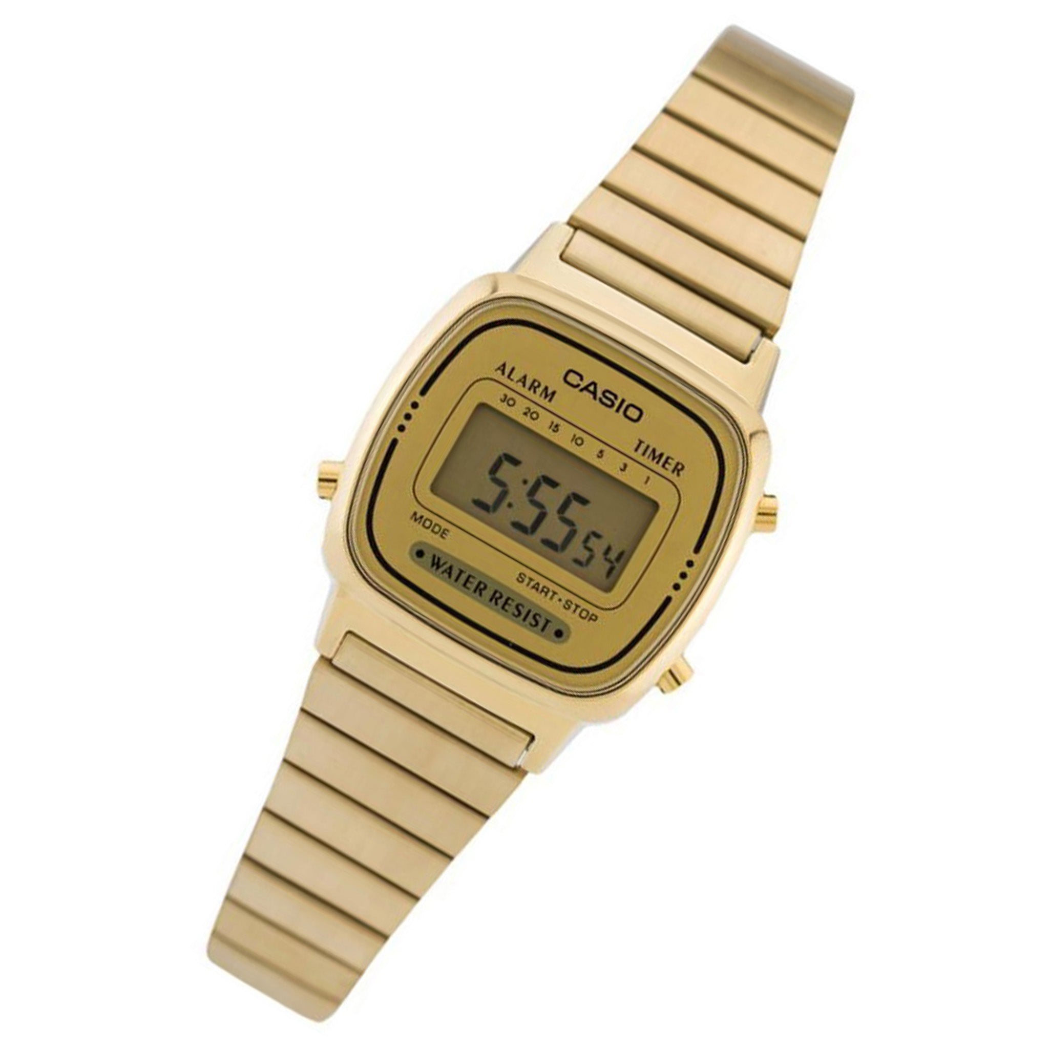 Casio retro shop gold womens watch