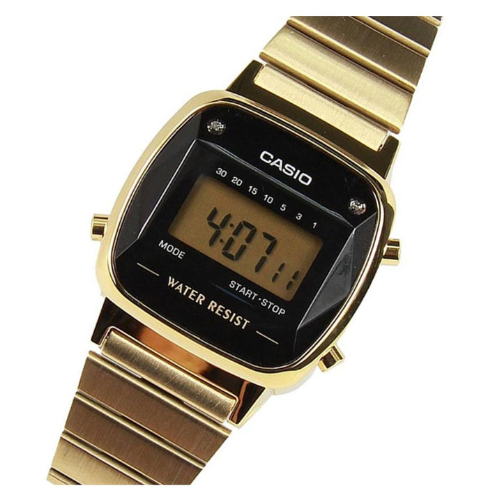 Casio Vintage Gold Steel Digital Ladies Watch - LA670WGAD-1DF