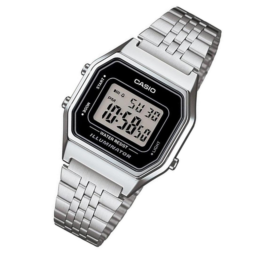 Casio Classic Silver Steel Digital Women's Watch - LA680WA-1D
