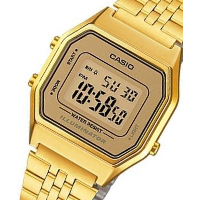 Casio Retro Gold Steel Digital Women's Watch - LA680WGA-9D