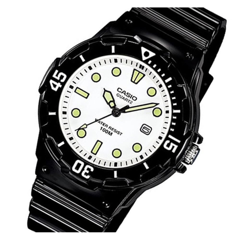 Casio Classic Diver-Look Black Resin White Dial Women's Watch - LRW200H-7E1