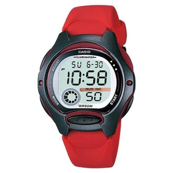 Casio Red Resin Digital Women's Watch - LW200-4A