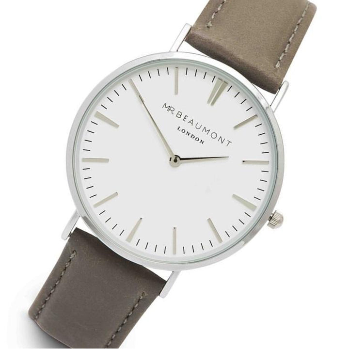 Mr. Beaumont Grey Leather Men's Watch - MB1801.6
