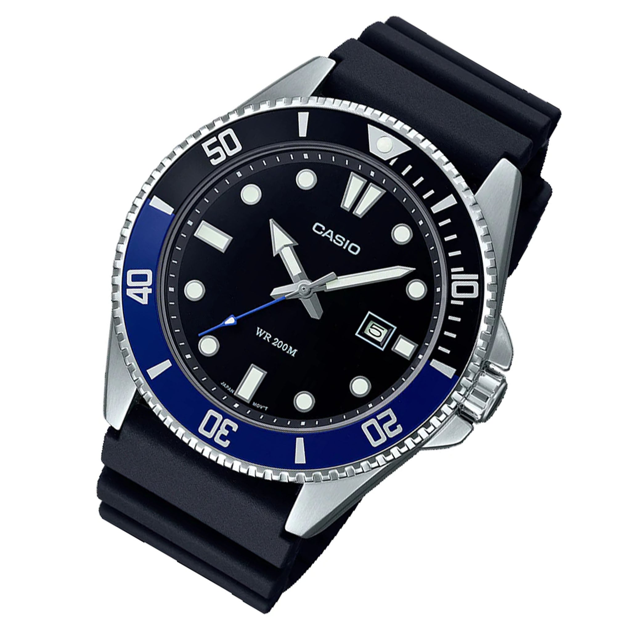 Casio Black Resin Men's Watch - MDV107-1A2