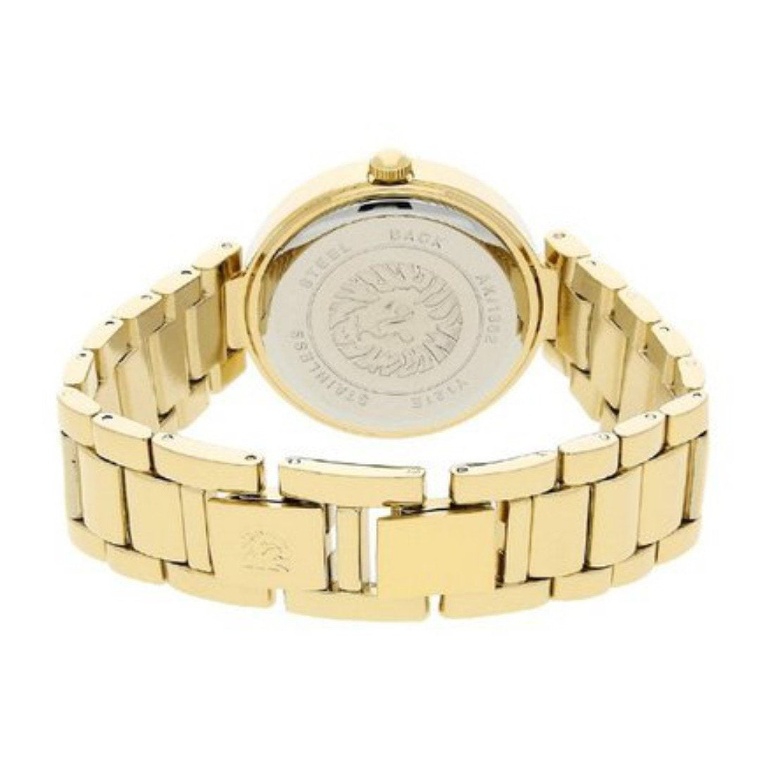 Anne Klein Diamond Gold Steel Champagne Dial Women's Watch - AK1362CHGB