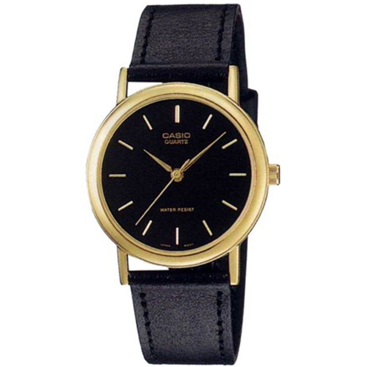 Casio Classic 33mm Black Leather Men's Watch - MTP1095Q-1A