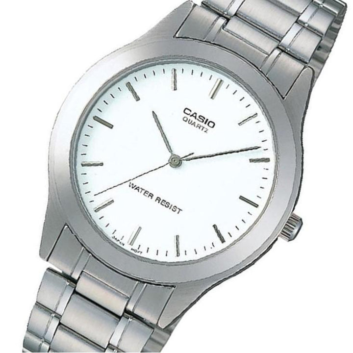 Casio Classic Stainless Steel White Dial Men's Watch - MTP1128A-7A