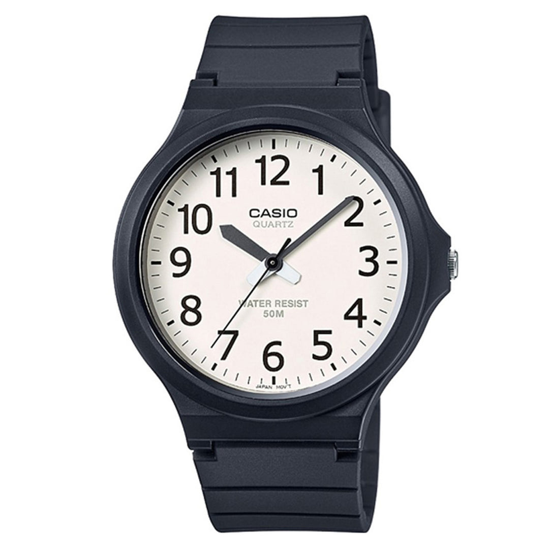Casio Classic Black Resin White Dial Unisex Watch - MW240-7B