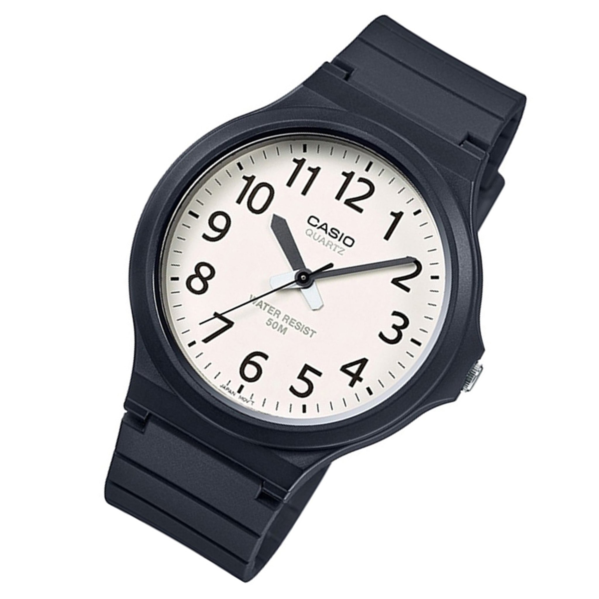 Casio Classic Black Resin White Dial Unisex Watch MW240 7B The