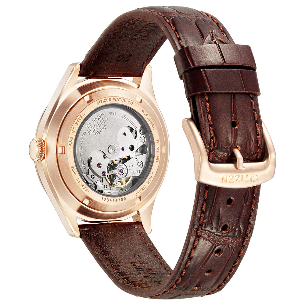 Citizen C7 Series Brown Leather Automatic Men's Watch - NH8393-05A