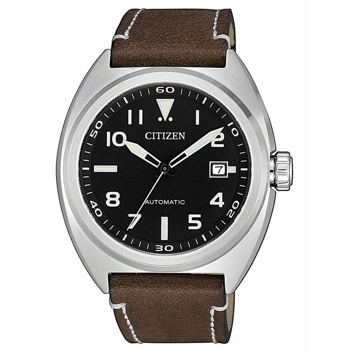 Citizen Leather Men's Automatic Watch - NJ0100-11E