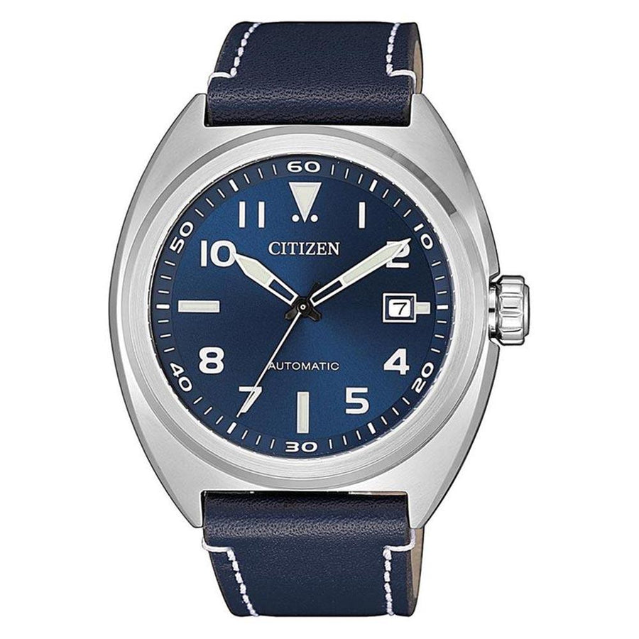 Citizen Blue Leather Automatic Men's Watch - NJ0100-20L