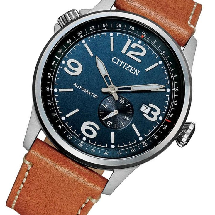 Citizen Brown Leather Automatic Men's Watch - NJ0140-25L