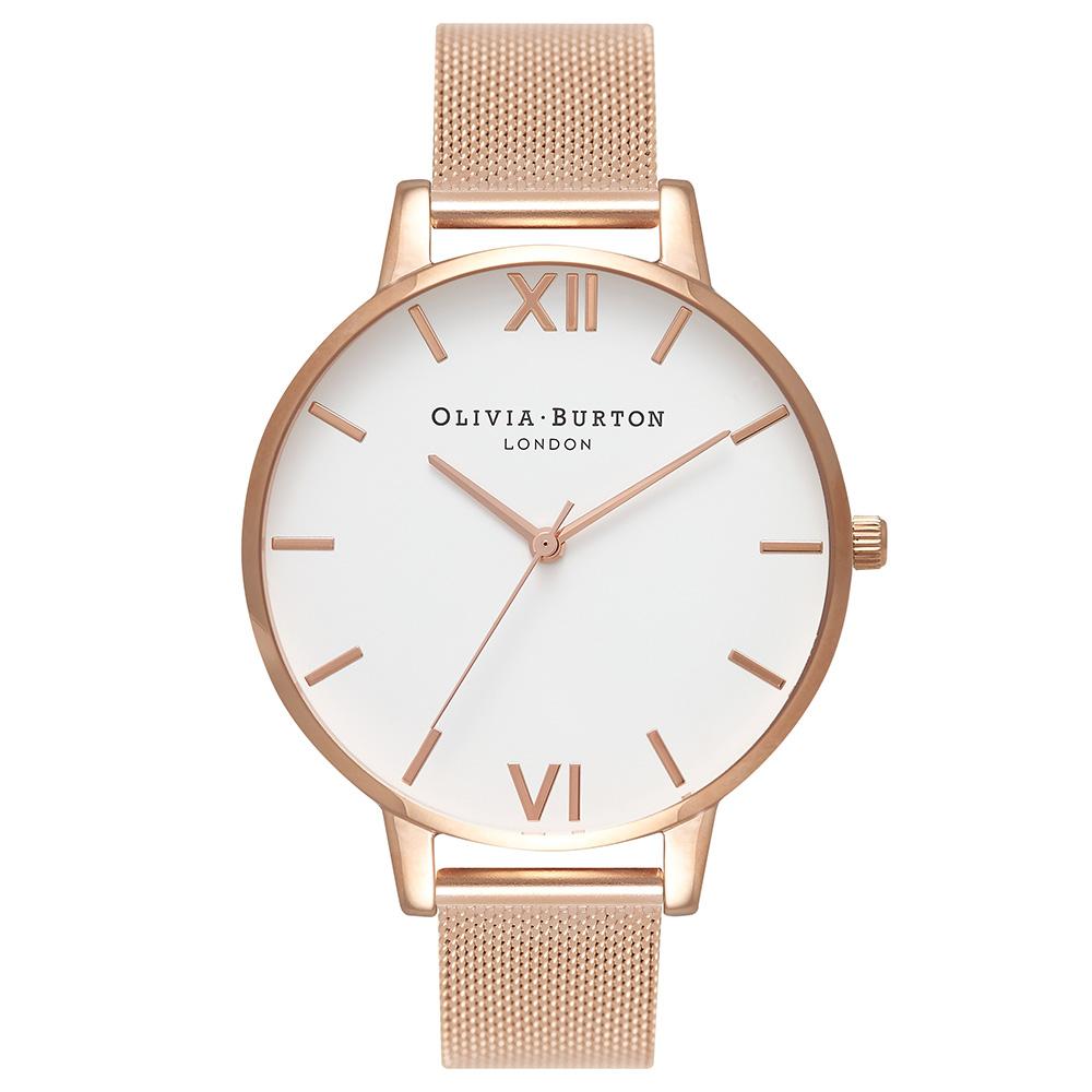 Olivia Burton Rose Gold Mesh Ladies Watch - OB15BD79