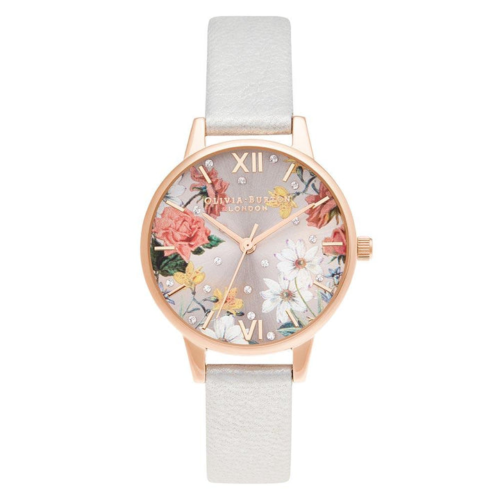 Olivia Burton Midi Shimmer Pearl & Pale Rose Gold Women's Watch - OB16BF29
