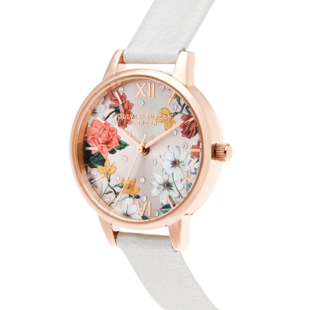 Olivia Burton Midi Shimmer Pearl & Pale Rose Gold Women's Watch - OB16BF29
