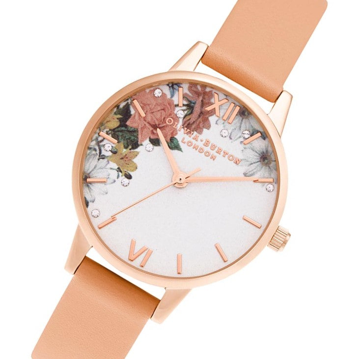 Olivia Burton Midi Coral & Rose Gold Women's Watch - OB16BF30