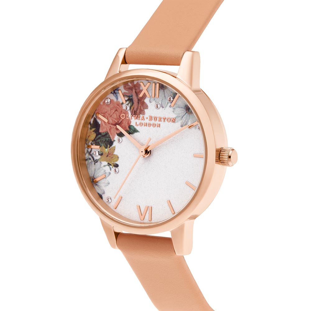 Olivia Burton Midi Coral & Rose Gold Women's Watch - OB16BF30