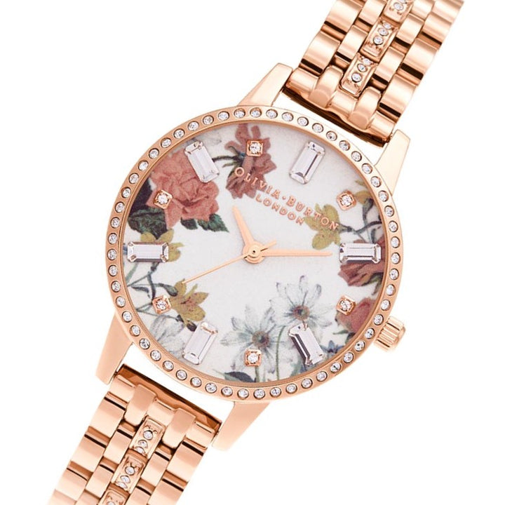 Olivia Burton Midi Rose Gold Sparkle Bracelet Women's Watch - OB16BF34