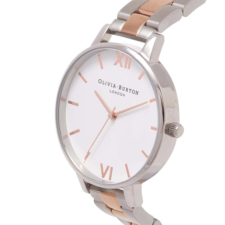 Olivia Burton Two-Tone Steel White Dial Women's Watch - OB16BL32