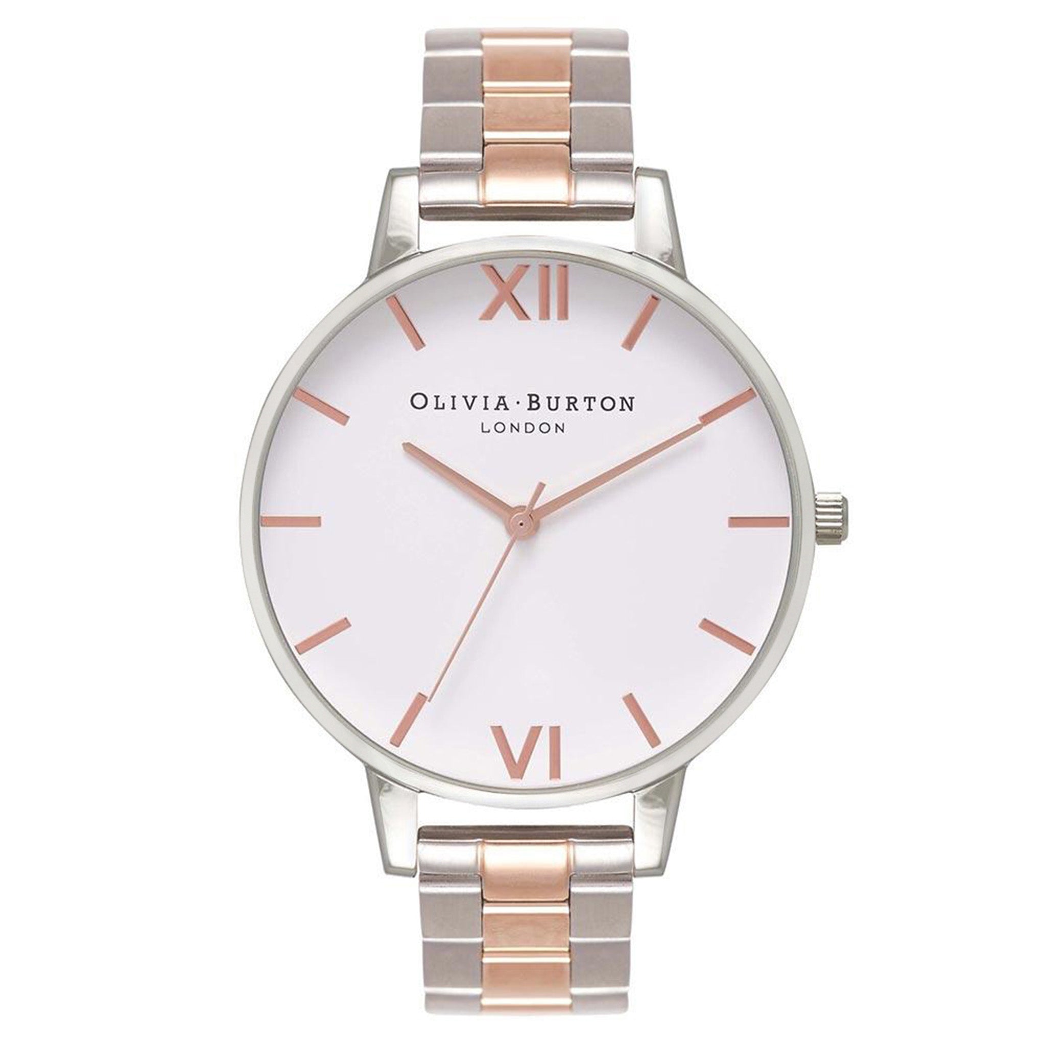 Olivia Burton Two-Tone Steel White Dial Women's Watch - OB16BL32