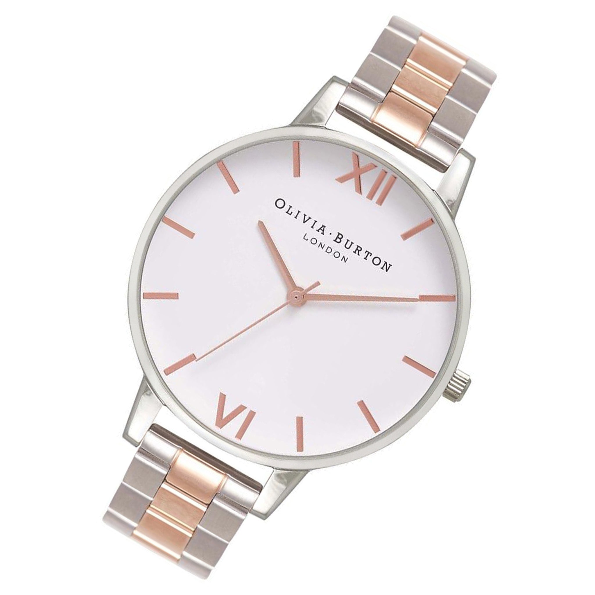 Olivia Burton Two-Tone Steel White Dial Women's Watch - OB16BL32