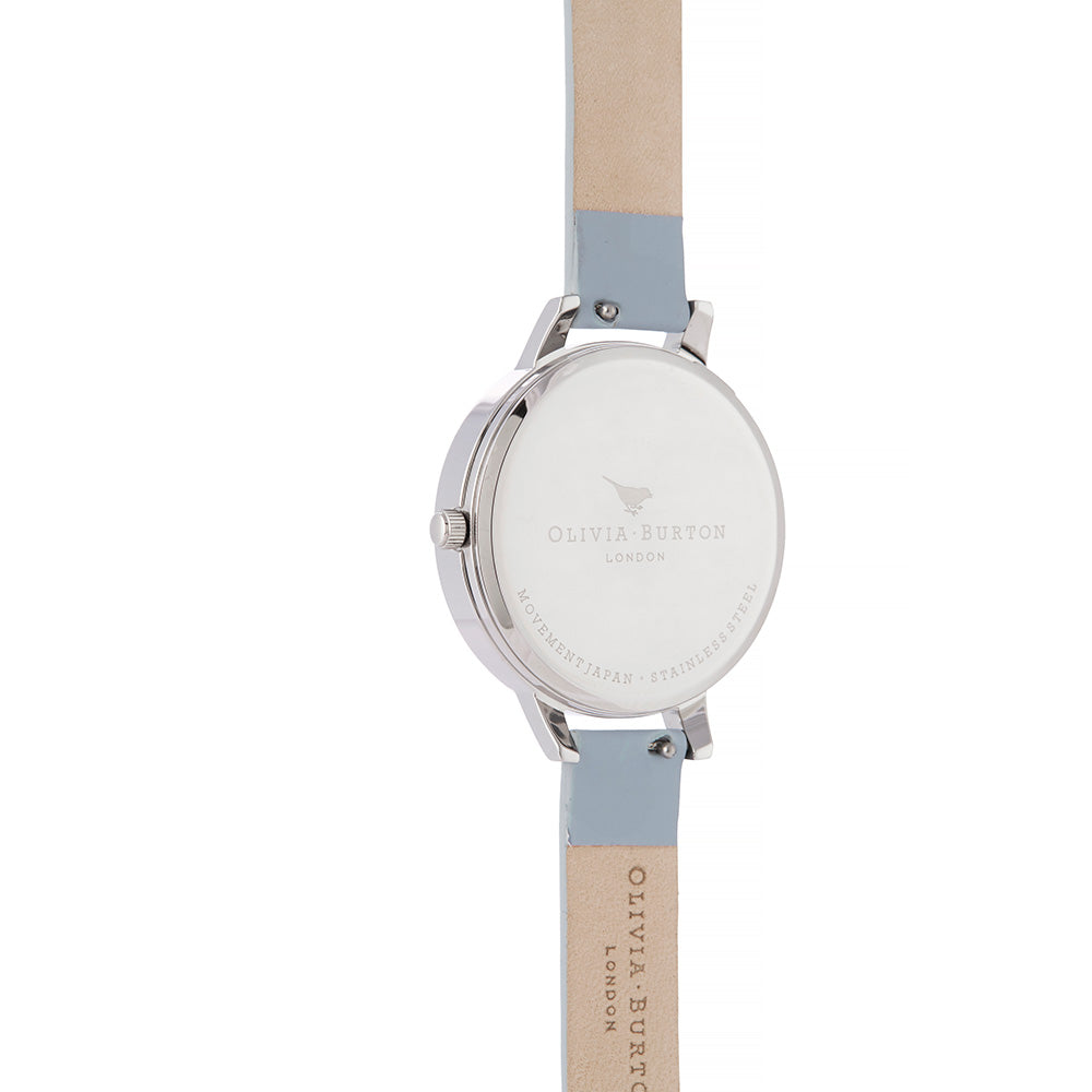 Olivia Burton Enchanted Garden Chalk Blue Leather Ladies Watch - OB16EG114