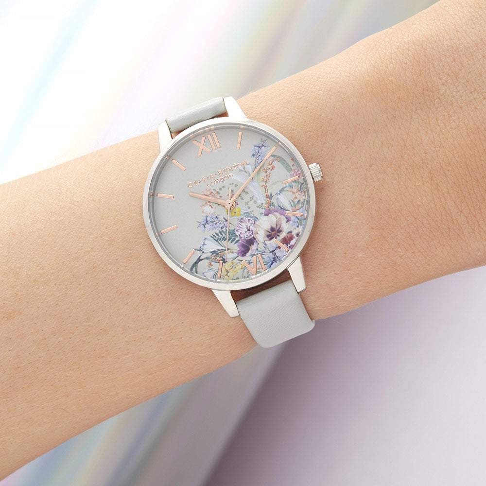 Olivia Burton Enchanted Garden Vegan Grey Ladies Watch - OB16EG153