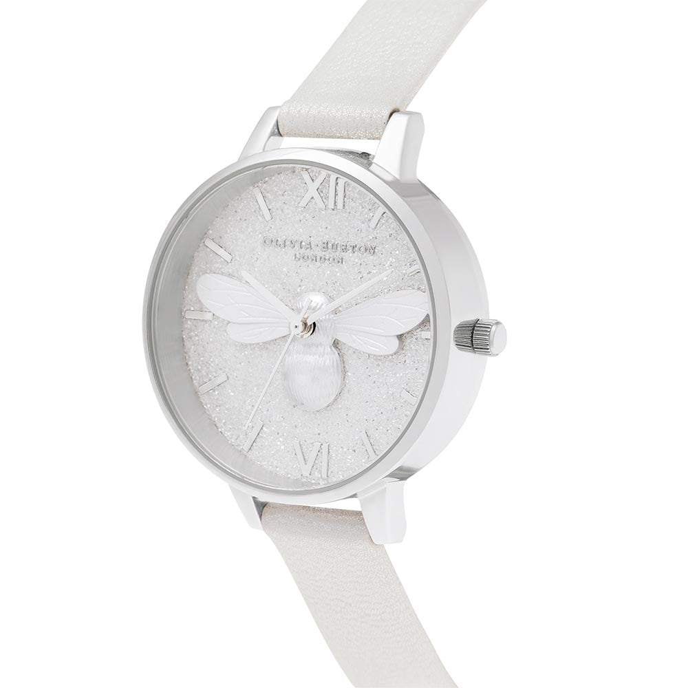 Olivia Burton Glitter Demi Dial Pearl Bee Women's Watch - OB16FB20