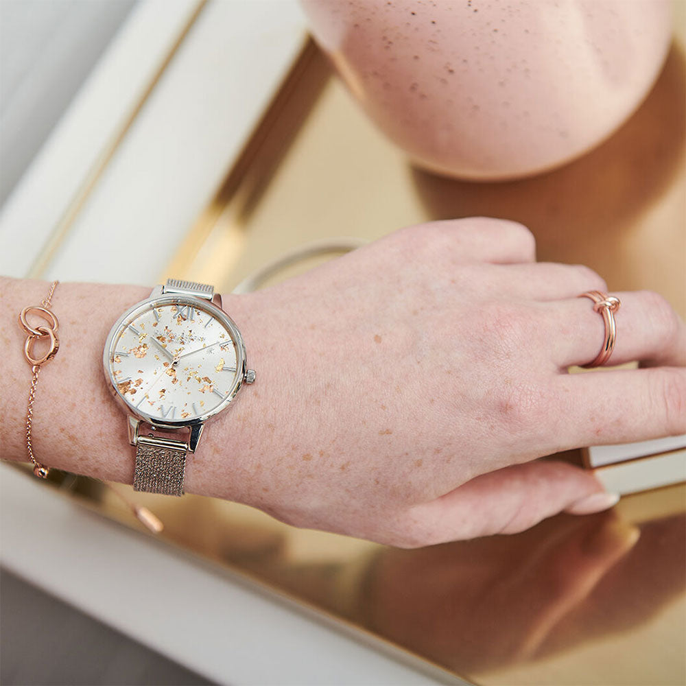 Olivia Burton Celestial Boucle Mesh Ladies Watch - OB16GD14