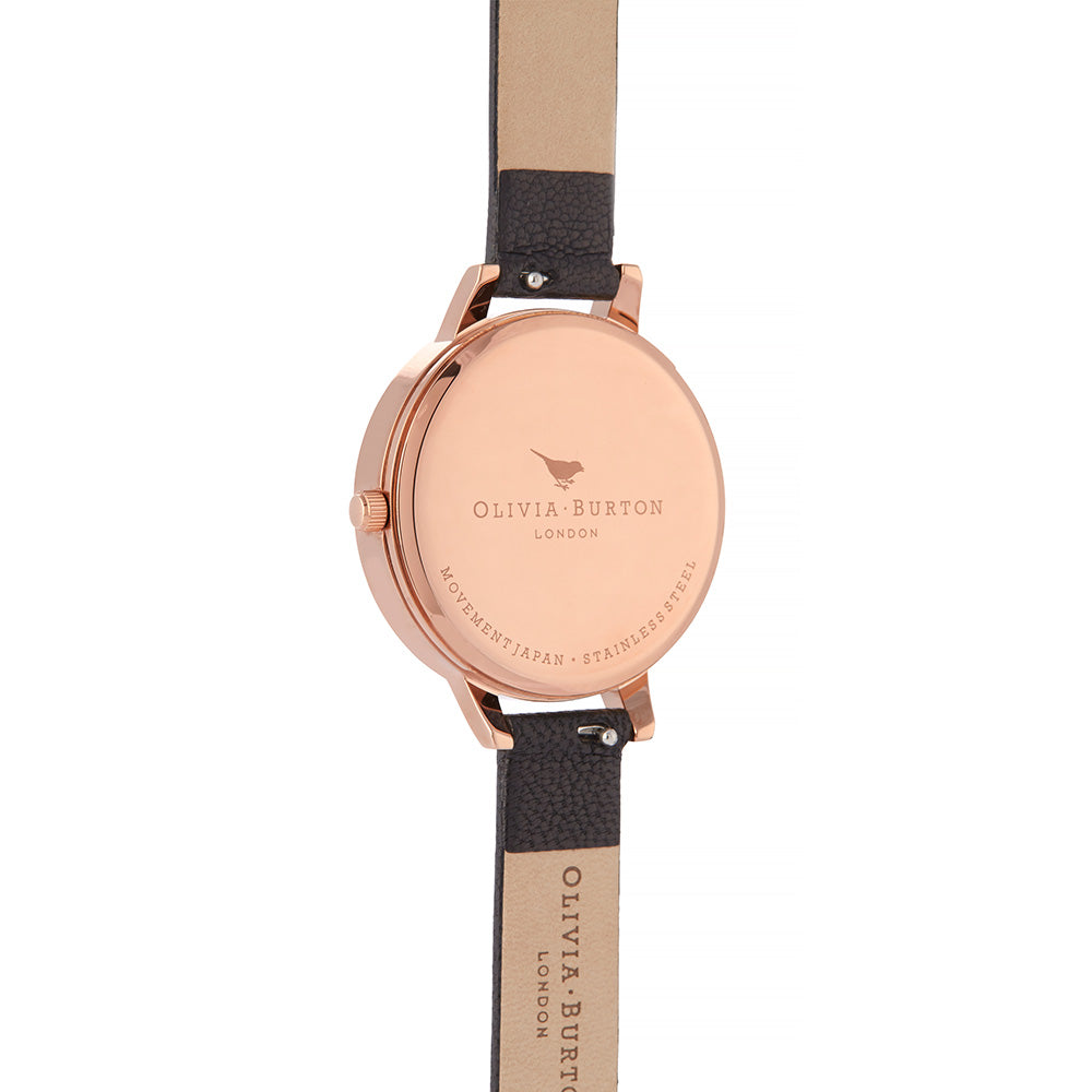Olivia Burton Celestial Black Leather Ladies Watch - OB16GD22