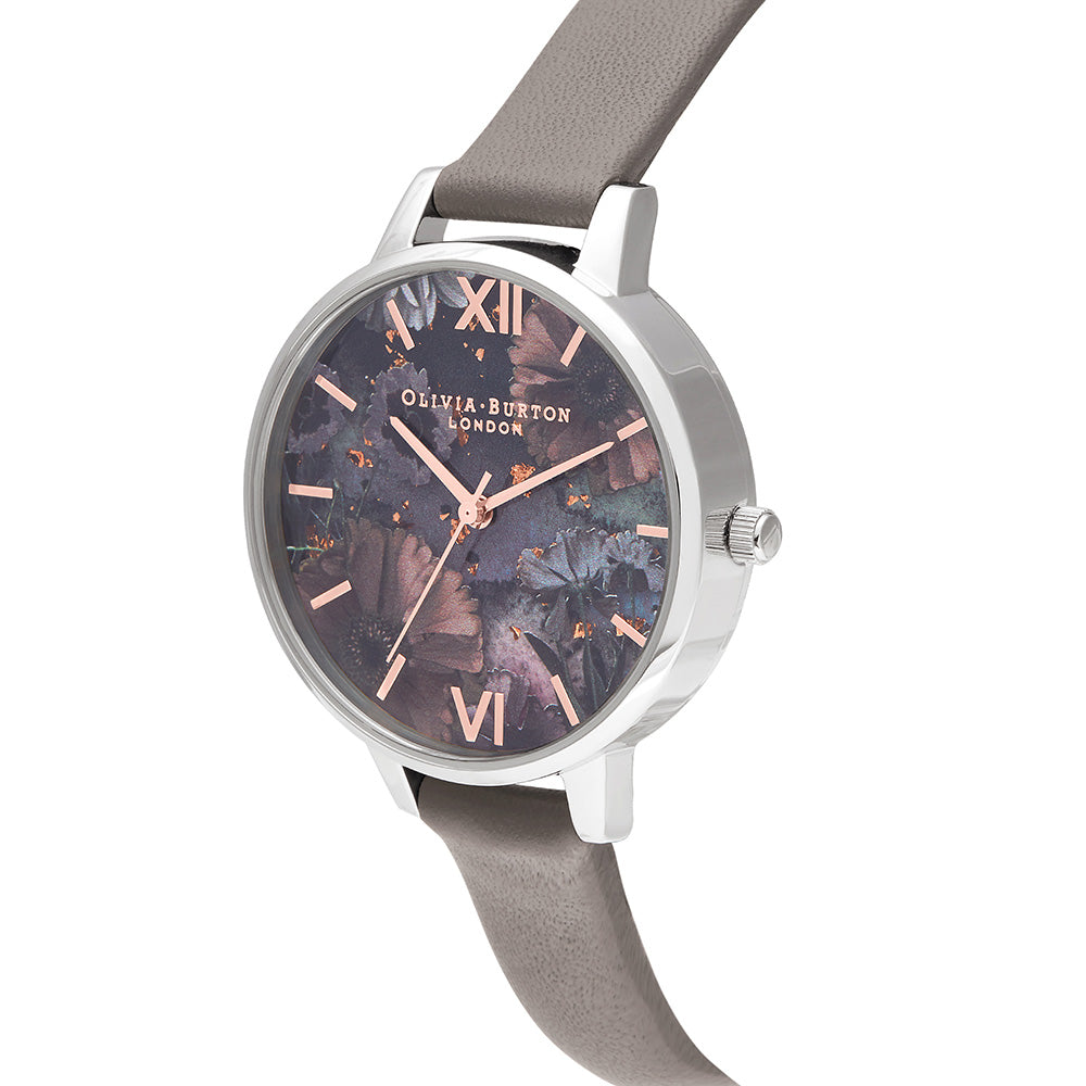 Olivia Burton Celestial London Grey Leather Women's Watch - OB16GD26