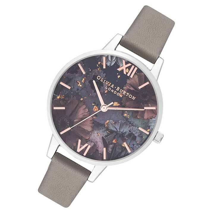 Olivia Burton Celestial London Grey Leather Women's Watch - OB16GD26